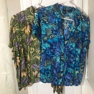 Hawaiian button up shirts